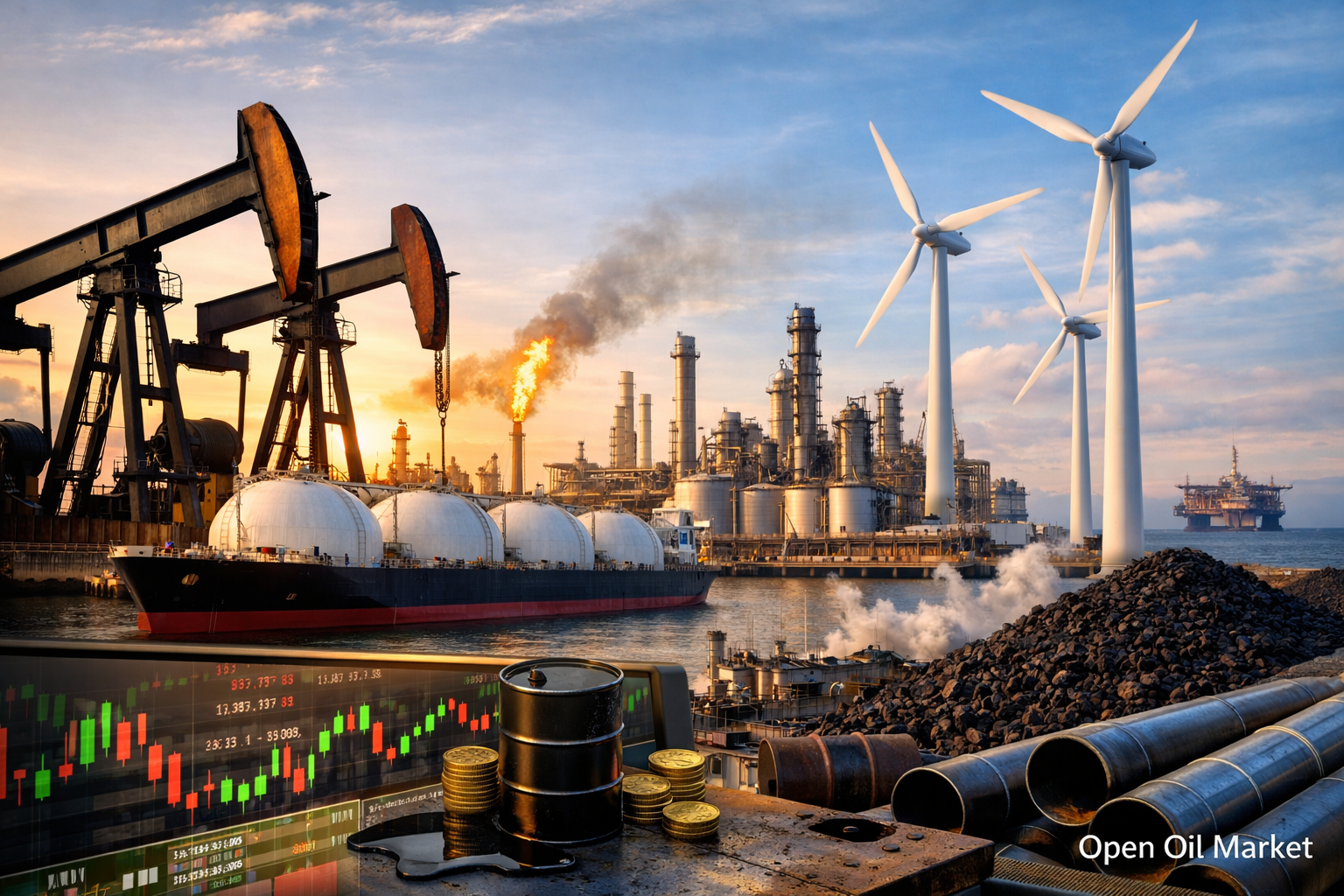 Actualités pétrole et énergie — dimanche 15 février 2026 : Brent, gaz et SER