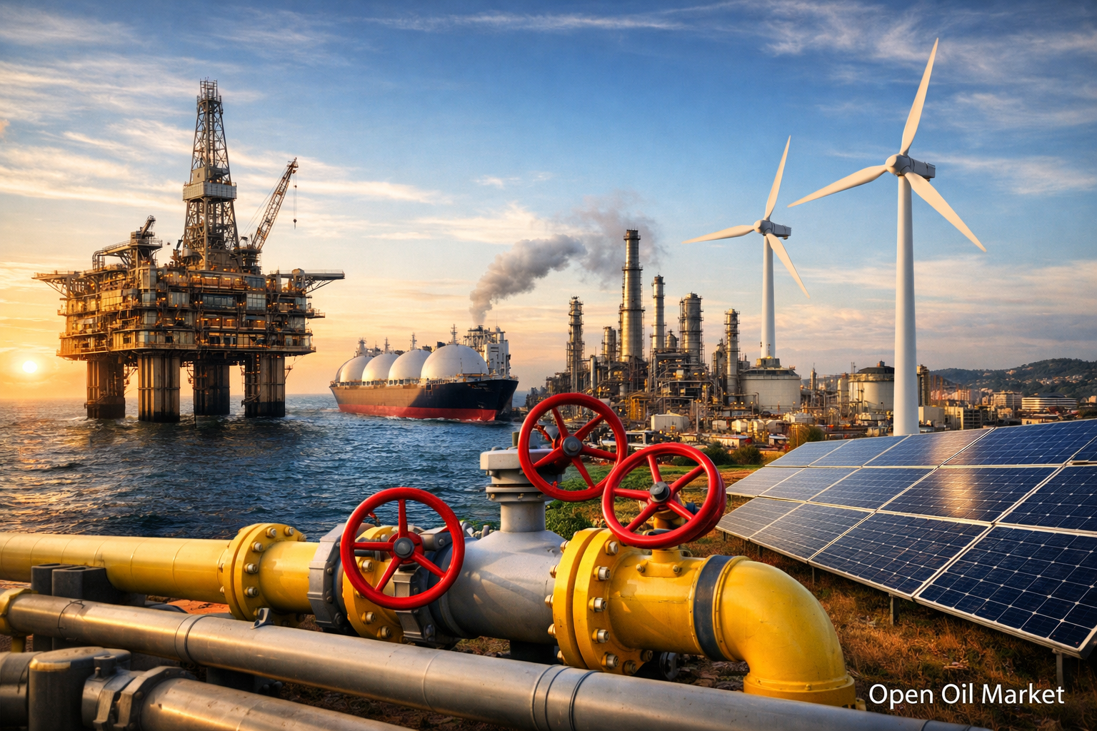 Marché pétrolier et gazier mondial — pétrole, gaz, GNL, énergies renouvelables et électricité, tendances mondiales du secteur énergétique lundi, 19 janvier 2026