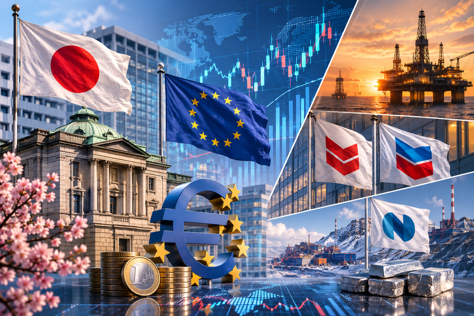Événements économiques et rapports d'entreprise : vendredi 31 juillet 2026 - décision de la Banque du Japon, inflation zone euro, rapports d'ExxonMobil, Chevron et de Norilsk Nickel