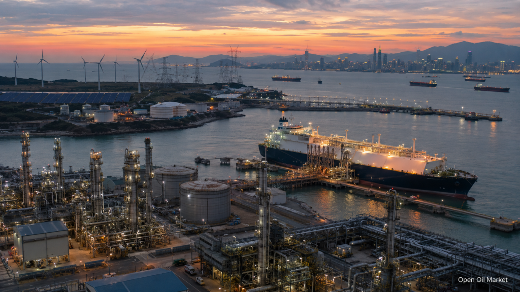 Actualités pétrole, gaz et énergie 16 mai 2026 : terminal pétrolier, navire GNL, raffinerie, ENR et infrastructure énergétique mondiale