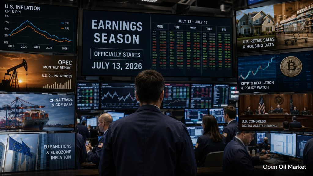 Calendrier des investisseurs du 13 au 17 juillet 2026 : CPI États-Unis, PIB chinois et saison des résultats