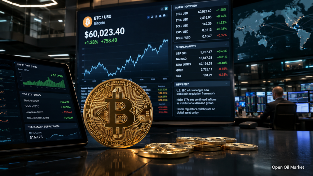 Marché des cryptomonnaies 29 juin 2026 : Bitcoin, ETF, stablecoins et top 10 des actifs numériques