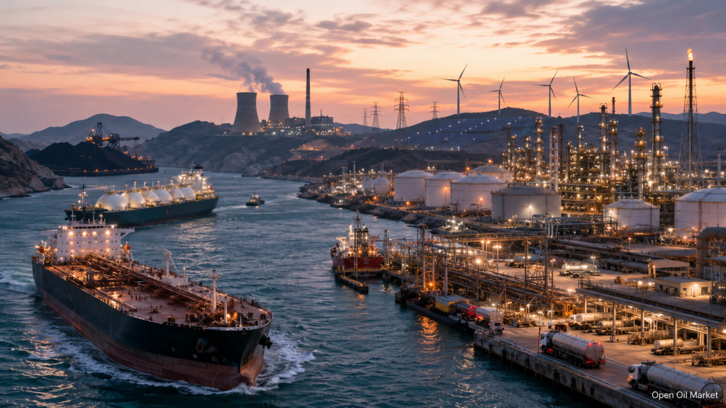 Marché mondial de l'énergie au 6 juin 2026 : pétrolier, GNL, raffineries, logistique du charbon, électricité et énergies renouvelables