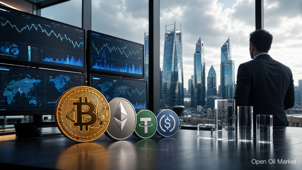 Actualités cryptomonnaies, 4 mai 2026 : Bitcoin maintient sa position de leader parmi la croissance des ETF et des stablecoins.