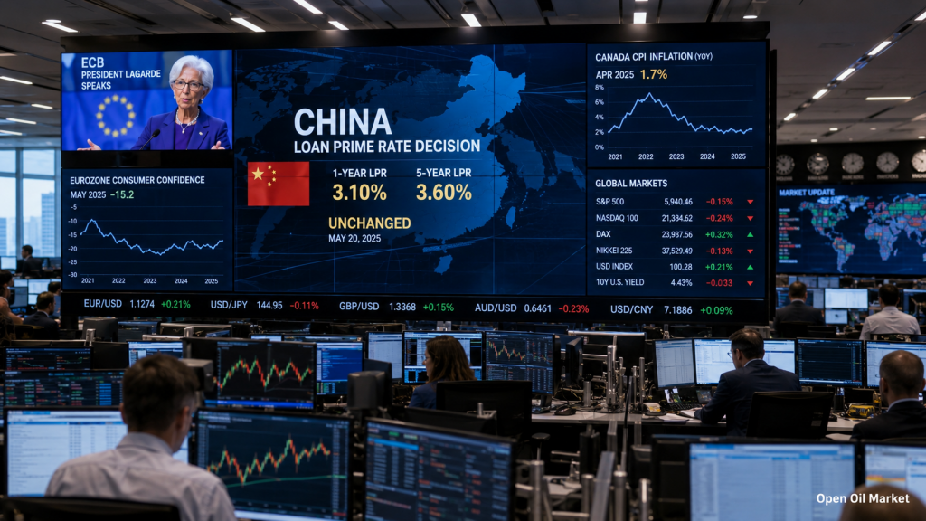 Calendrier macroéconomique et rapports d'entreprise du 22 juin 2026 pour les investisseurs : le taux LPR de la Chine, l'intervention de Lagarde, le CPI du Canada et la confiance des consommateurs dans la zone euro.
