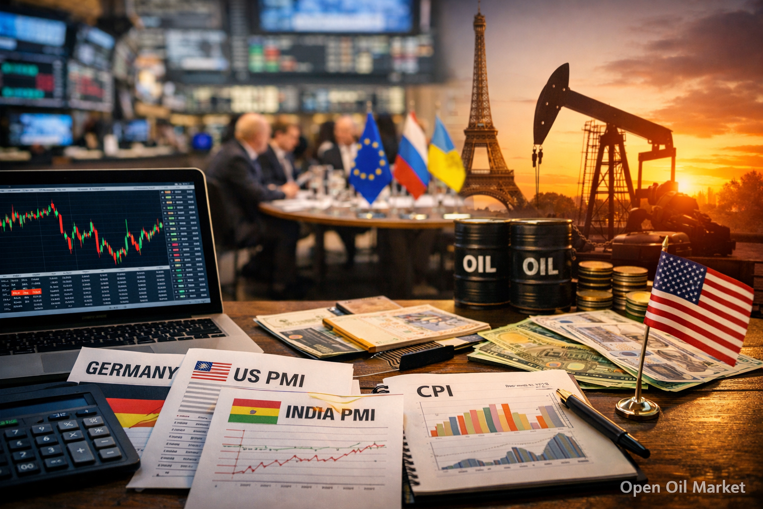 Événements économiques et rapports d'entreprise - mardi 6 janvier 2026 : PMI des services, CPI d'Allemagne, stocks de pétrole API