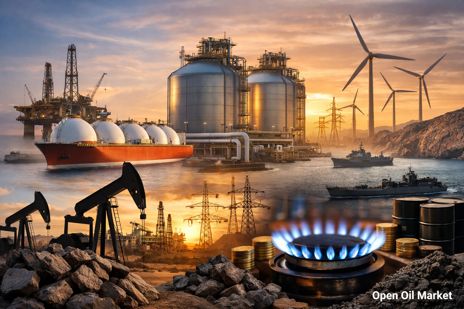 Actualités pétrole et gaz et énergie — jeudi, 26 février 2026 : risque d'escalade autour de l'Iran, dynamique Brent/WTI et flux record de GNL en Europe