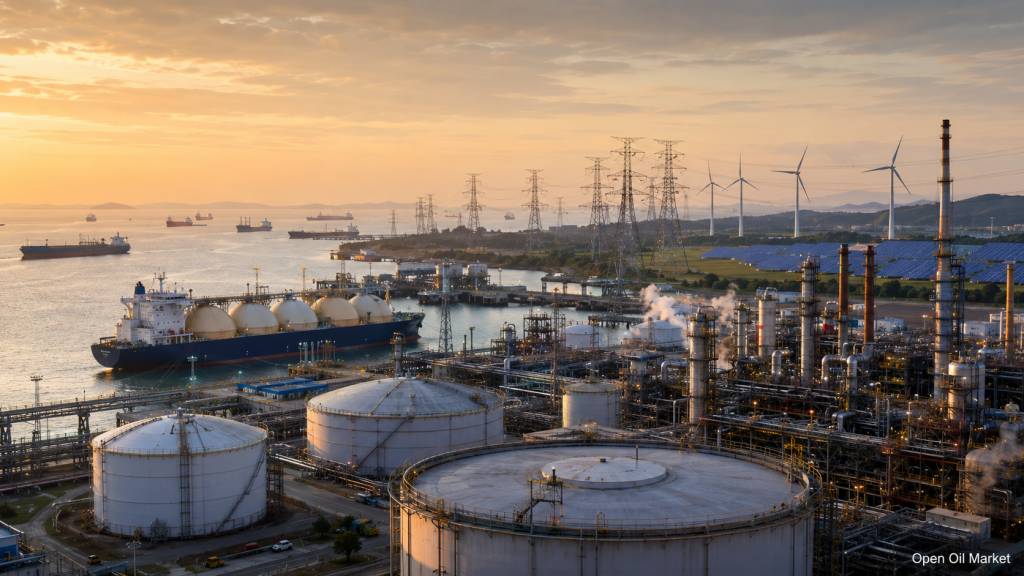 Marché énergétique mondial 11 mai 2026 : pétrole, GNL, produits pétroliers, électricité et énergies renouvelables.