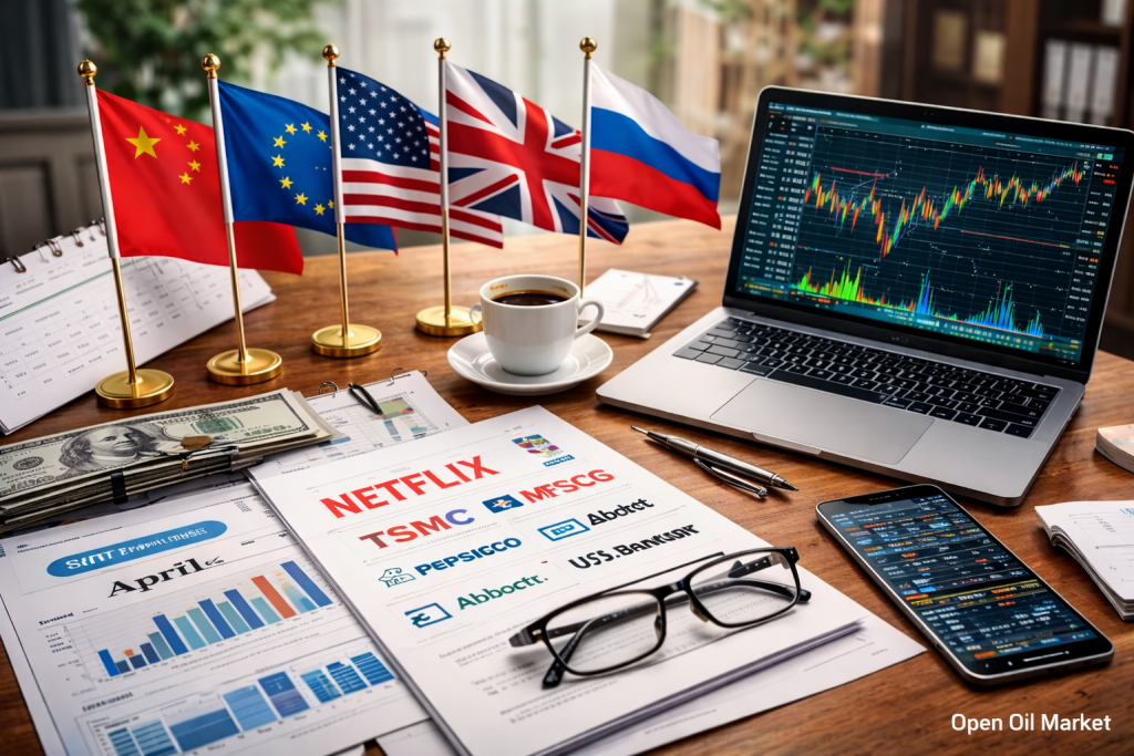 Événements économiques et rapports d'entreprises - jeudi 16 avril 2026 : PIB de la Chine, CPI de la zone euro et rapports d'entreprises.