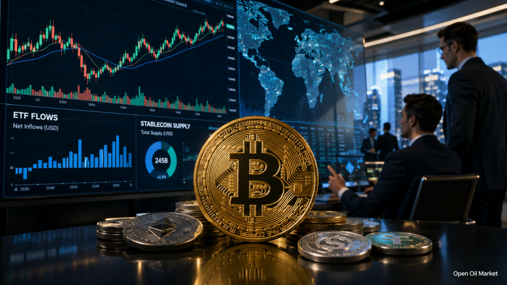 Marché mondial des cryptomonnaies le 14 juin 2026 : Bitcoin, Ethereum, ETF, stablecoins et top 10 des actifs numériques.