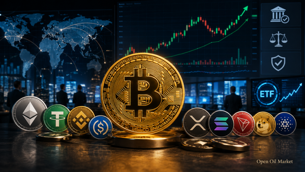 Actualités des cryptomonnaies 6 juillet 2026 : Bitcoin, ETF, stablecoins et top 10 des cryptomonnaies.