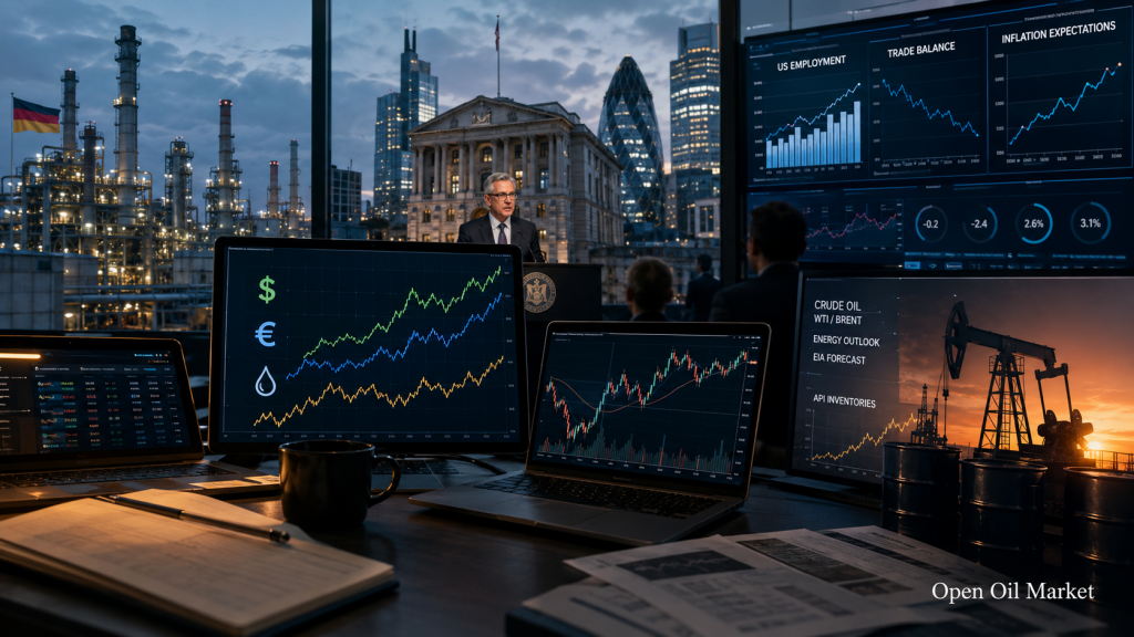 Calendrier économique et rapports d'entreprise du 7 juillet 2026 : Allemagne, Banque d'Angleterre, États-Unis et pétrole