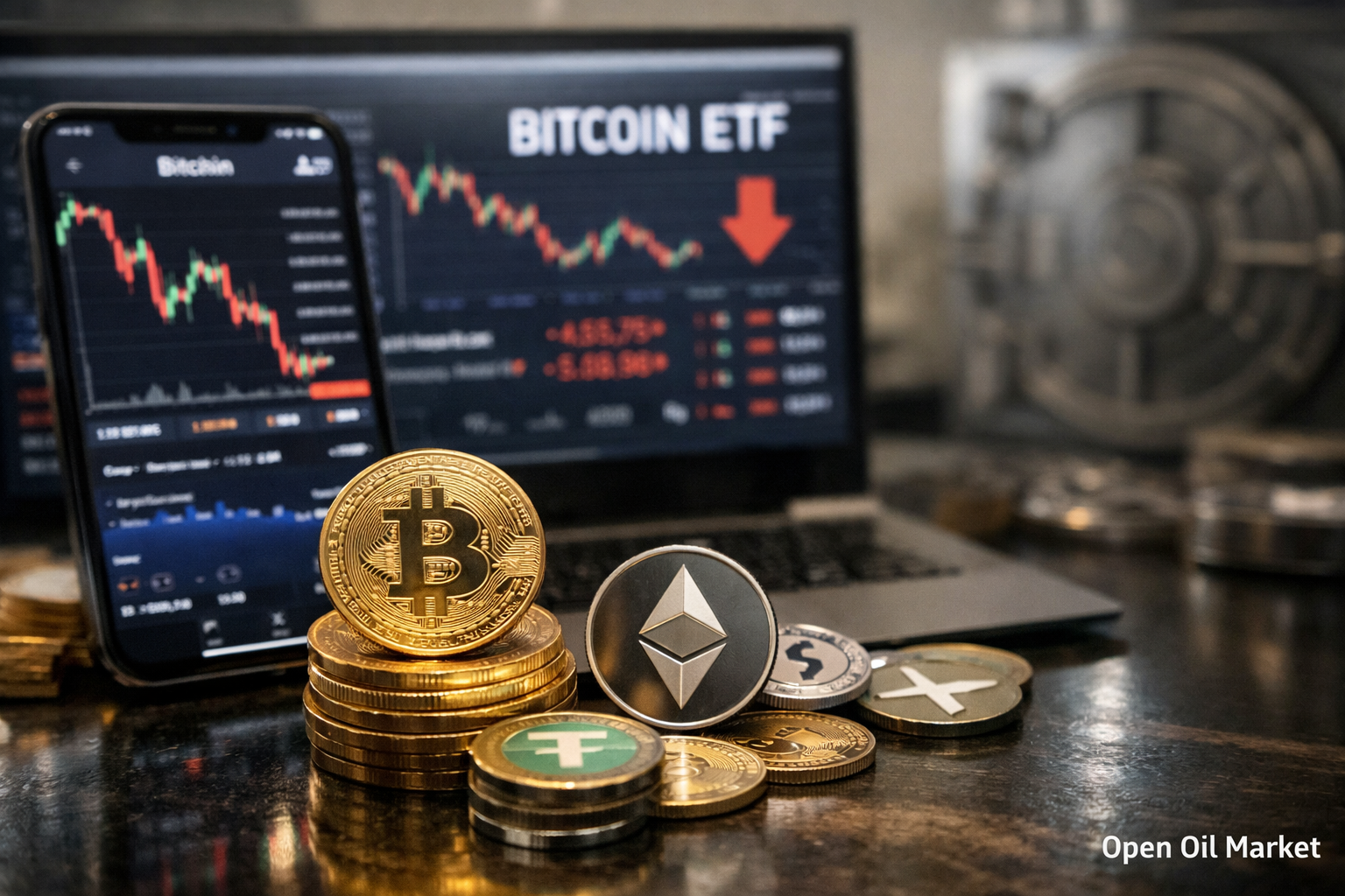 Nouvelles des криптовалют — 22 février 2026: retraits des Bitcoin-ETF et Bitcoin à 70 000 $.